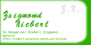 zsigmond nieberl business card